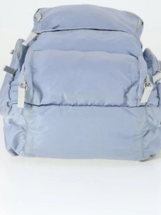 PRADA Backpack Nylon Light Blue Silver Auth 169576 main image 3